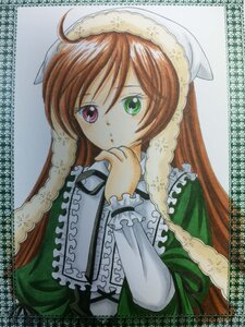 Rating: Safe Score: 0 Tags: 1girl brown_hair dress frills green_dress green_eyes hat head_scarf heterochromia image long_hair long_sleeves looking_at_viewer red_eyes simple_background solo suiseiseki traditional_media upper_body very_long_hair User: admin