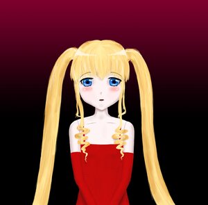 Rating: Safe Score: 0 Tags: 1girl bangs bare_shoulders blonde_hair blue_eyes blush dress flat_chest image long_hair looking_at_viewer red_dress shinku simple_background solo strapless strapless_dress twintails upper_body User: admin