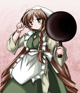 Rating: Safe Score: 0 Tags: 1girl apron auto_tagged braid brown_hair dress frills green_eyes hat head_scarf heterochromia hong_meiling image long_hair long_sleeves looking_at_viewer solo suiseiseki twin_braids very_long_hair User: admin