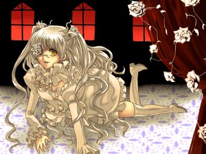 Rating: Safe Score: 0 Tags: 1girl dress eyepatch flower frills hair_ornament image kirakishou long_hair lying pink_rose rose solo thighhighs thorns twintails very_long_hair white_flower white_rose yellow_eyes zettai_ryouiki User: admin