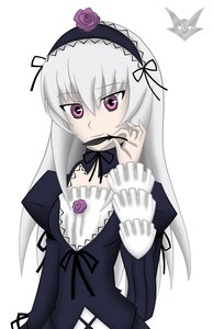 Rating: Safe Score: 0 Tags: 1girl dress flower frills hairband image long_hair long_sleeves looking_at_viewer pink_eyes ribbon rose silver_hair simple_background smile solo suigintou white_background wings User: admin