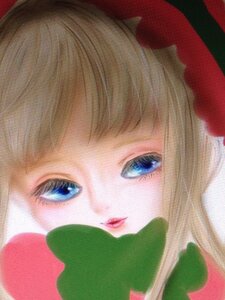 Rating: Safe Score: 0 Tags: 1girl blonde_hair blue_eyes close-up eyelashes face hat heart image lips lipstick looking_at_viewer makeup shinku solo User: admin