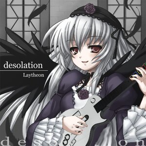 Rating: Safe Score: 0 Tags: 1girl black_dress black_wings dress feathers flower frills gothic_lolita hairband image instrument long_hair long_sleeves looking_at_viewer rose silver_hair smile solo suigintou wings User: admin