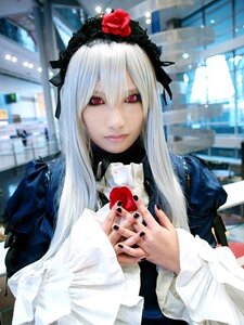 Rating: Safe Score: 0 Tags: 1girl 3d blurry blurry_background building city depth_of_field dress flower hairband long_hair long_sleeves looking_at_viewer photo red_eyes red_flower rose solo suigintou white_hair User: admin