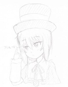 Rating: Safe Score: 0 Tags: 1girl bangs blush bow capelet closed_mouth eyebrows_visible_through_hair frills hat image long_sleeves monochrome short_hair solo souseiseki upper_body User: admin