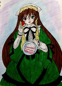 Rating: Safe Score: 0 Tags: 1girl braid dress food green_eyes head_scarf heterochromia holding hong_meiling image long_hair long_sleeves open_mouth red_eyes smile solo suiseiseki traditional_media twin_braids very_long_hair User: admin