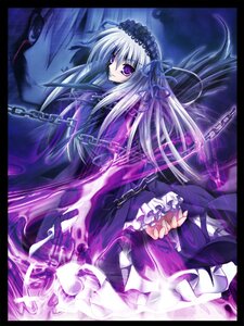 Rating: Safe Score: 0 Tags: 1girl apa-revo arms_behind_back black_border border chain dress frills gothic_lolita hairband image letterboxed lolita_fashion lolita_hairband long_hair long_sleeves looking_at_viewer looking_back pillarboxed purple_eyes ribbon rozen_maiden silver_hair smile solo suigintou very_long_hair wings User: admin