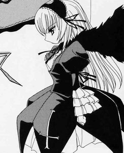 Rating: Safe Score: 0 Tags: 1girl black_wings blush dress frills greyscale hairband halftone image long_hair long_sleeves monochrome solo suigintou wings User: admin