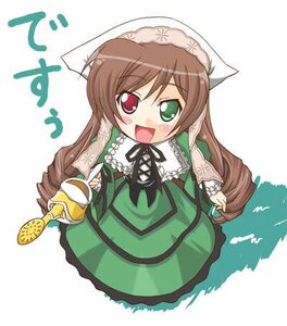 Rating: Safe Score: 0 Tags: 1girl :d artist_request brown_hair chibi dress frills green_dress green_eyes hat head_scarf heterochromia image long_hair long_sleeves looking_at_viewer lowres open_mouth red_eyes rozen_maiden simple_background smile solo suiseiseki very_long_hair watering_can white_background User: admin