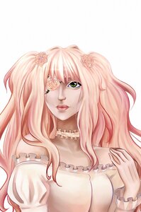 Rating: Safe Score: 0 Tags: 1girl bare_shoulders choker flower frills green_eyes hair_flower hair_ornament image kirakishou lips long_hair pink_hair rose solo striped striped_background vertical_stripes User: admin