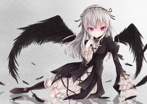 Rating: Safe Score: 0 Tags: 1girl bad_id bad_pixiv_id black_legwear black_wings doll_joints dress feathers frills gothic_lolita hairband image joints kneehighs lolita_fashion lolita_hairband long_hair long_sleeves looking_at_viewer pink_eyes red_eyes reflection rin_yuu rozen_maiden silver_hair smile solo suigintou wings User: admin