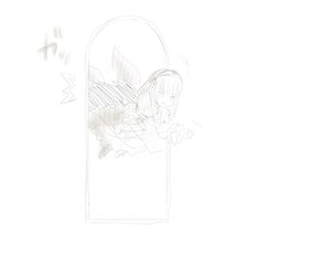 Rating: Safe Score: 0 Tags: 1girl auto_tagged dress greyscale hairband image long_hair long_sleeves monochrome sketch solo suigintou white_background wings User: admin