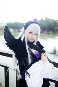 Rating: Safe Score: 0 Tags: 1girl 3d blurry blurry_background depth_of_field dress flower gothic_lolita lips long_hair long_sleeves looking_at_viewer solo suigintou User: admin