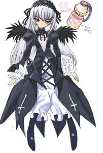 Rating: Safe Score: 0 Tags: 1girl black_dress black_wings boots bottle dress frilled_sleeves frills full_body hairband image lolita_hairband long_hair long_sleeves looking_at_viewer pink_eyes rose silver_hair solo suigintou wings User: admin