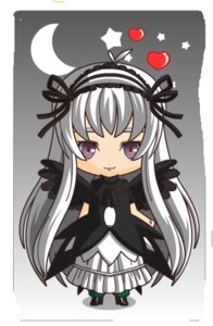 Rating: Safe Score: 0 Tags: 1girl chibi crescent_moon dress frills gloves hairband image long_hair moon purple_eyes silver_hair smile solo star_(symbol) suigintou wings User: admin