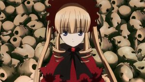 Rating: Safe Score: 0 Tags: 1girl blonde_hair blue_eyes bonnet bow bowtie capelet dress drill_hair expressionless flower image long_hair long_sleeves looking_at_viewer red_dress rose shinku solo twin_drills twintails User: admin