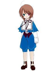 Rating: Safe Score: 0 Tags: 1girl ahoge ascot brown_footwear brown_hair capelet frills full_body green_eyes heterochromia image long_sleeves looking_at_viewer neck_ribbon nyoi red_eyes ribbon rozen_maiden shoes short_hair shorts simple_background solo souseiseki standing white_background white_legwear User: admin