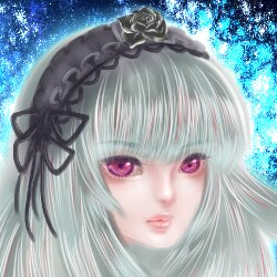 Rating: Safe Score: 0 Tags: 1girl bangs black_ribbon blunt_bangs closed_mouth eyelashes face hair_ribbon image lips looking_at_viewer portrait purple_eyes ribbon silver_hair solo suigintou User: admin