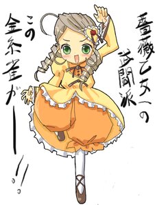 Rating: Safe Score: 0 Tags: 1girl :d ahoge auto_tagged blush dress drill_hair full_body green_eyes hair_ornament image kanaria long_sleeves open_mouth pantyhose smile solo standing twin_drills white_background white_legwear yellow_dress User: admin