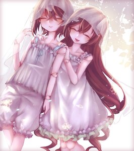 Rating: Safe Score: 0 Tags: 2girls :d ^_^ bad_id bad_pixiv_id bloomers brown_hair camisole closed_eyes closed_mouth collarbone doll doll_joints dress dutch_angle eyebrows_visible_through_hair flower frills green_eyes hair_between_eyes hands_on_another's_shoulders head_tilt heterochromia highres image jewelry joints long_hair lush lushuao multiple_girls one_eye_closed open_mouth pair plant red_eyes rozen_maiden short_hair siblings silhouette sisters smile souseiseki standing striped suiseiseki twins underwear underwear_only veil white_background white_bloomers User: admin
