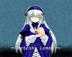 Rating: Safe Score: 0 Tags: 1girl closed_eyes dress frills hairband holding image long_hair long_sleeves rose silver_hair smile solo suigintou very_long_hair wings User: admin