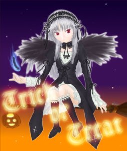 Rating: Safe Score: 0 Tags: 1girl black_dress black_ribbon black_wings boots detached_collar dress expressionless feathers frills full_body hairband image long_hair long_sleeves looking_at_viewer red_eyes ribbon silver_hair sitting solo suigintou wings User: admin