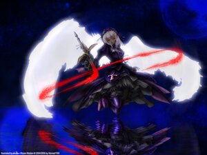 Rating: Safe Score: 0 Tags: 1girl auto_tagged dress frills image red_eyes solo suigintou sword weapon white_hair User: admin