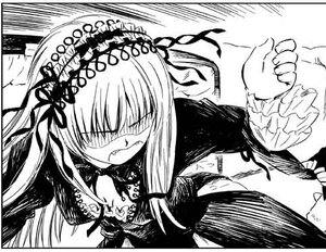 Rating: Safe Score: 0 Tags: 1girl dress greyscale lolita_hairband long_hair long_sleeves monochrome open_mouth ribbon solo suigintou upper_body User: admin