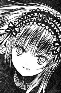 Rating: Safe Score: 0 Tags: 1girl bangs greyscale grin hair_ornament image long_hair looking_at_viewer monochrome smile solo suigintou User: admin