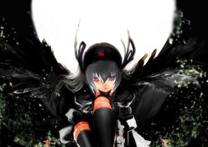 Rating: Safe Score: 0 Tags: 1girl akemi_homura black_dress black_hair black_wings dress feathered_wings hairband image long_hair looking_at_viewer purple_eyes sitting solo suigintou wings User: admin