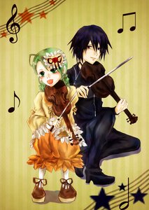 Rating: Safe Score: 0 Tags: 1boy 1girl acoustic_guitar bass_clef beamed_eighth_notes beamed_sixteenth_notes blue_eyes boots bow_(instrument) dress eighth_note electric_guitar flute green_eyes green_hair guitar hair_ornament holding_instrument image instrument kanaria music musical_note piano playing_instrument quarter_note sheet_music singing sixteenth_note solo spoken_musical_note staff_(music) striped treble_clef violin User: admin
