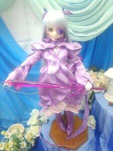 Rating: Safe Score: 0 Tags: 1girl barasuishou doll dress eyepatch flower full_body long_hair long_sleeves looking_at_viewer purple_eyes solo standing User: admin