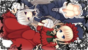 Rating: Safe Score: 0 Tags: 2girls blonde_hair blue_eyes blush bow dress frills image long_hair long_sleeves looking_at_viewer multiple_girls pair red_eyes shinku silver_hair suigintou User: admin