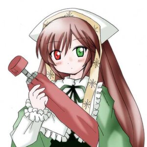 Rating: Safe Score: 0 Tags: 1girl blush brown_hair dress frills green_dress green_eyes head_scarf heterochromia holding image long_hair long_sleeves looking_at_viewer red_eyes ribbon simple_background solo suiseiseki upper_body watering_can white_background User: admin