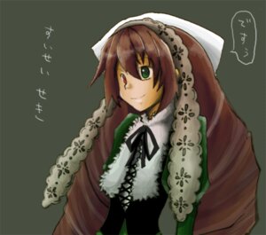 Rating: Safe Score: 0 Tags: 1girl brown_hair dress frills green_dress green_eyes grey_background head_scarf heterochromia image long_hair long_sleeves looking_at_viewer red_eyes ribbon simple_background smile solo suiseiseki upper_body User: admin