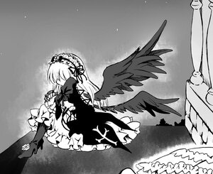 Rating: Safe Score: 0 Tags: 1girl black_wings dress feathered_wings frilled_sleeves frills greyscale hairband high_heel_boots high_heels image lolita_hairband long_hair long_sleeves monochrome ribbon solo suigintou very_long_hair wings User: admin