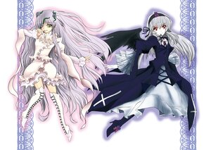 Rating: Safe Score: 0 Tags: 2girls black_wings boots dress flower frills hairband image kirakishou knee_boots long_hair long_sleeves multiple_girls pair red_eyes ribbon rose silver_hair suigintou very_long_hair wings yellow_eyes User: admin