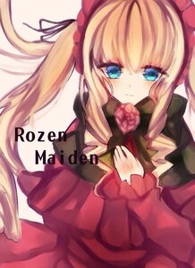 Rating: Safe Score: 0 Tags: 1girl auto_tagged blonde_hair blue_eyes bow dress flower image long_hair long_sleeves looking_at_viewer pink_rose red_dress rose shinku simple_background solo twintails User: admin