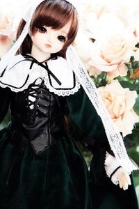 Rating: Safe Score: 0 Tags: bangs black_dress blurry brown_hair depth_of_field doll dress frills lace long_hair long_sleeves looking_at_viewer looking_back multiple_girls solo suiseiseki User: admin