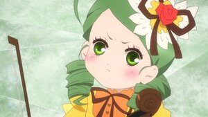 Rating: Safe Score: 0 Tags: 1girl blush drill_hair flower green_eyes green_hair hair_ornament hat image kanaria looking_at_viewer microphone rain ribbon rose solo twintails User: admin