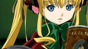 Rating: Safe Score: 0 Tags: 1girl bangs blonde_hair blue_eyes book bow bowtie dress green_bow green_neckwear image long_hair long_sleeves looking_at_viewer red_dress shinku sidelocks simple_background solo twintails User: admin
