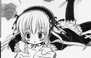 Rating: Safe Score: 0 Tags: 1girl :t blush dress eating food_on_face frills greyscale hairband image lolita_fashion lolita_hairband long_hair long_sleeves lying monochrome on_stomach pout solo suigintou thighhighs User: admin