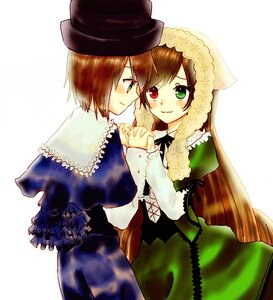 Rating: Safe Score: 0 Tags: 2girls blue_dress brown_hair dress green_dress green_eyes hat head_scarf heterochromia holding_hands image interlocked_fingers long_hair long_sleeves looking_at_viewer multiple_girls pair red_eyes short_hair siblings sisters smile souseiseki suiseiseki top_hat twins very_long_hair User: admin