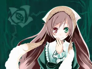 Rating: Safe Score: 0 Tags: 1girl auto_tagged brown_hair dress frills green_dress green_eyes head_scarf heterochromia highres image long_hair long_sleeves looking_at_viewer red_eyes rozen_maiden rozen_maiden_traumend smile solo suiseiseki twintails upper_body ushiki_yoshitaka very_long_hair User: admin