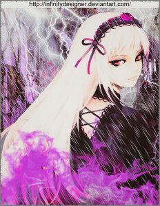 Rating: Safe Score: 0 Tags: 1girl hairband image long_hair looking_at_viewer rain red_eyes ribbon solo suigintou User: admin