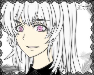 Rating: Safe Score: 0 Tags: 1girl bangs chain face image lace looking_at_viewer pink_eyes portrait signature smile solo suigintou white_hair User: admin