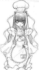 Rating: Safe Score: 0 Tags: 1girl bangs barasuishou bow dress frills greyscale hat image long_hair long_sleeves looking_at_viewer monochrome ribbon simple_background solo standing striped top_hat User: admin