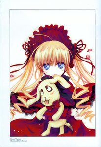 Rating: Safe Score: 0 Tags: 1girl blonde_hair blue_eyes dress drill_hair holding image long_hair long_sleeves looking_at_viewer red_dress shinku solo stuffed_animal twintails very_long_hair User: admin