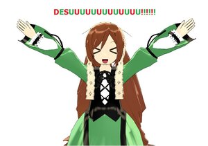 Rating: Safe Score: 0 Tags: 1girl :d >_< \o/ arms_up bangs black_dress blush_stickers brown_hair closed_eyes dress facing_viewer green_dress image long_hair long_sleeves open_mouth outstretched_arms simple_background smile solo spread_arms standing striped suiseiseki vertical_stripes very_long_hair white_background wide_sleeves xd User: admin