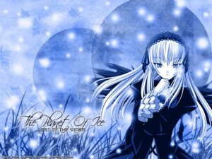 Rating: Safe Score: 0 Tags: 1girl dress frills hairband image long_hair long_sleeves looking_at_viewer snowing solo suigintou very_long_hair wings User: admin